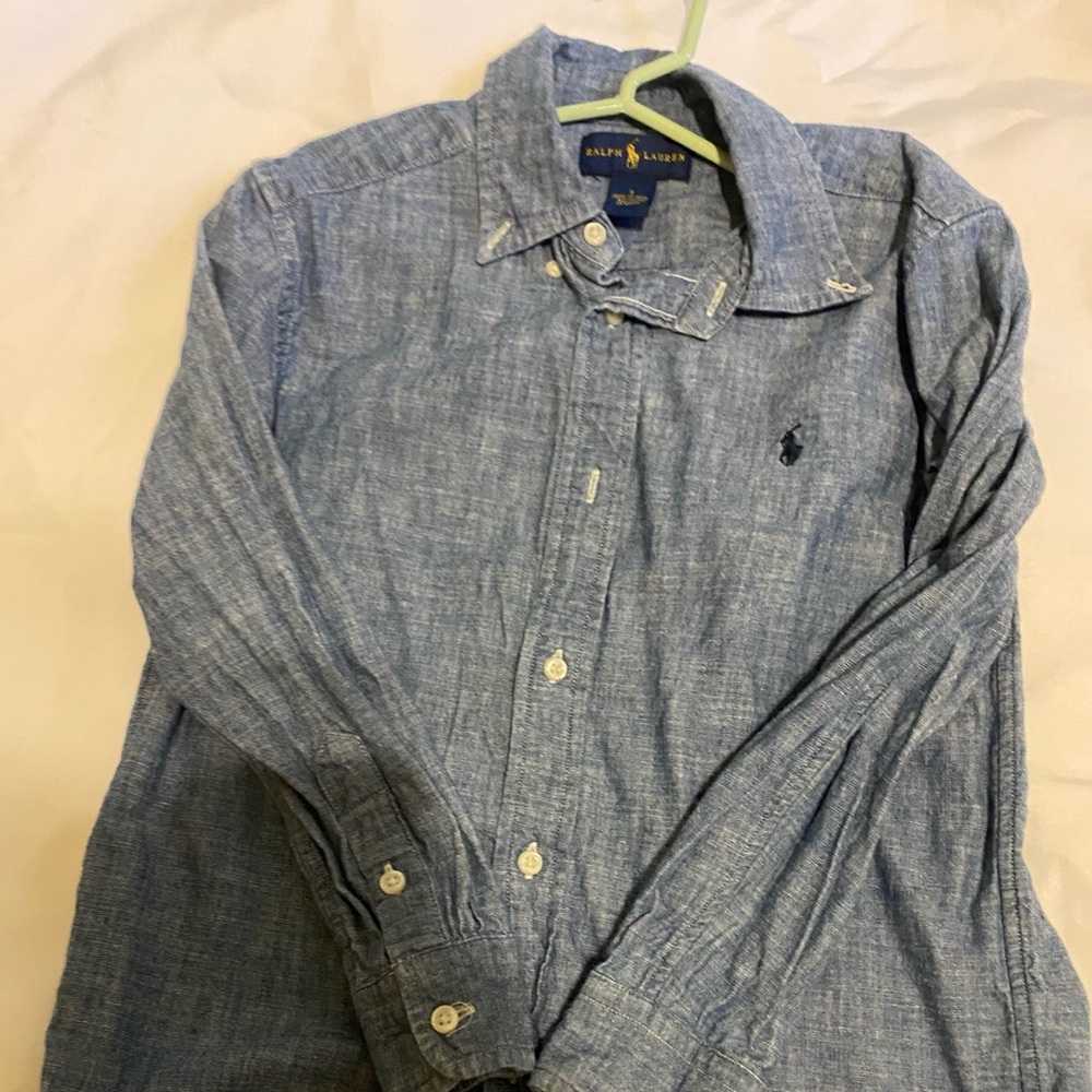 Ralph Lauren Button Down Boys Shirt Size 7